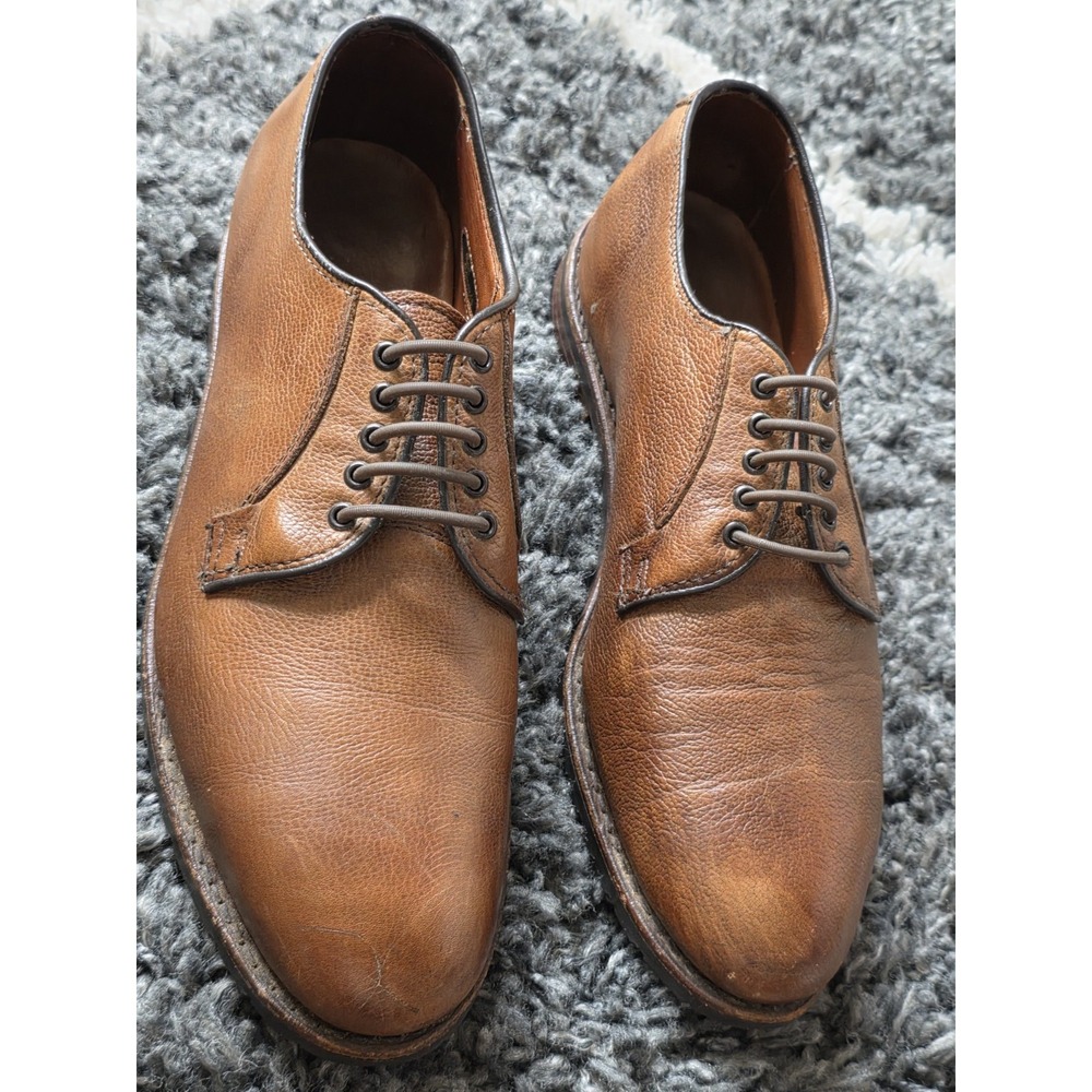 Allen Edmonds San Marco Mens 8 D Shoes Brown Pebbled Leather Dress 5712